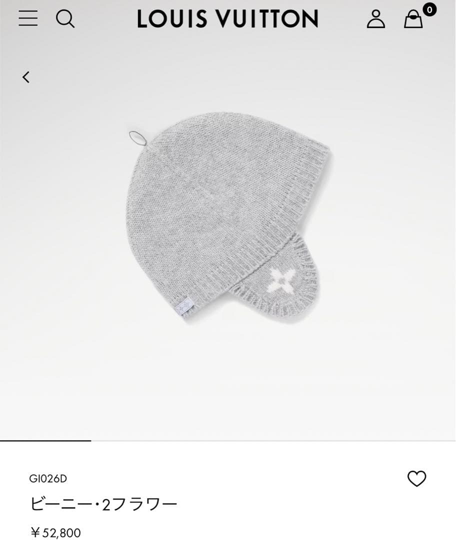ビーニー・2フラワー　LOUIS VUITTON