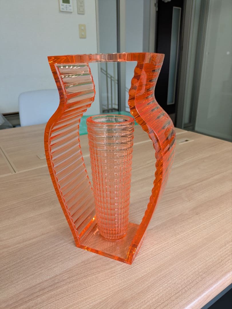 Kartell I SHINE アイシャイン フラワーベース 花器 オレンジ廃盤