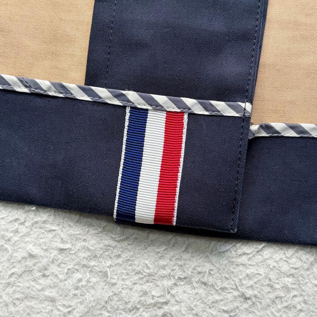 【美品】トムブラウン バルカラーコート ステンカラー トリコロール ネイビー S