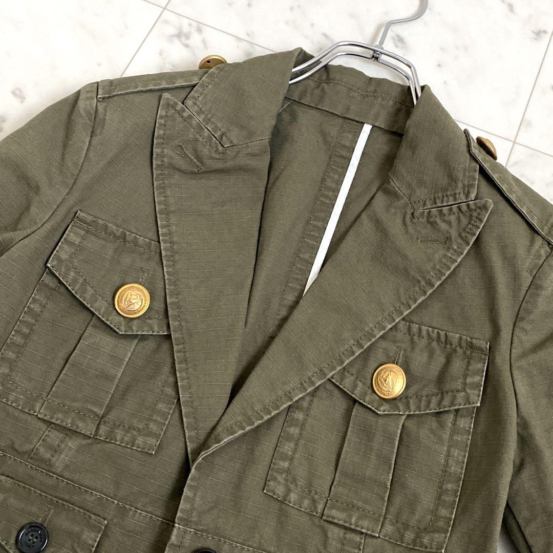 新品タグ付きDSQUARED2 ミリタリージャケット 金ボタン　イタリア製38