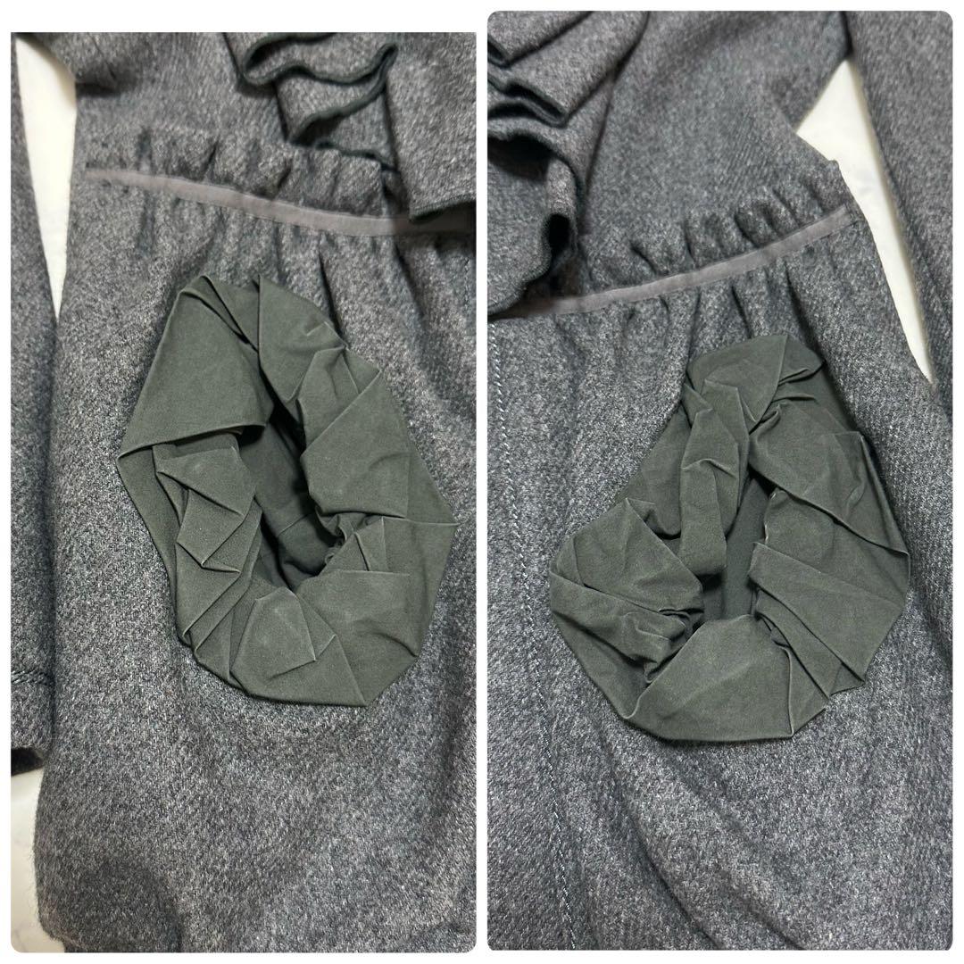 マリテフランソワジルボー フリルデザイン ウールコート