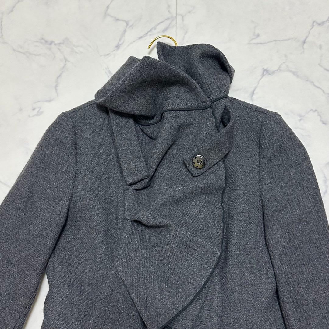 マリテフランソワジルボー フリルデザイン ウールコート