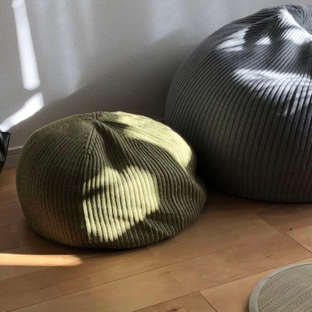 2026/01/07削除予定　ミニプーフ1個　本体カバーセット　セージグリーン