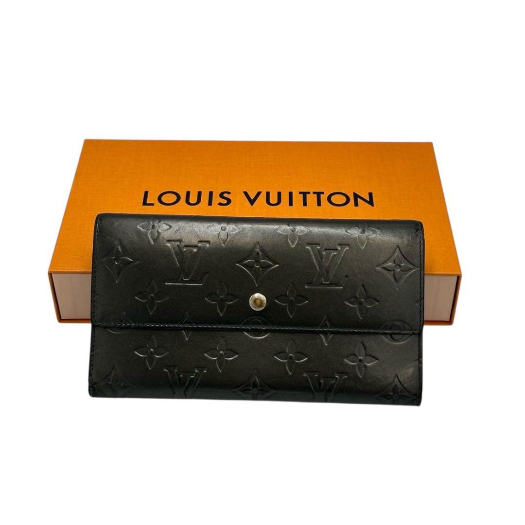 【美品】ルイヴィトン 三つ折り財布 インターナショナル マットモノグラムマット