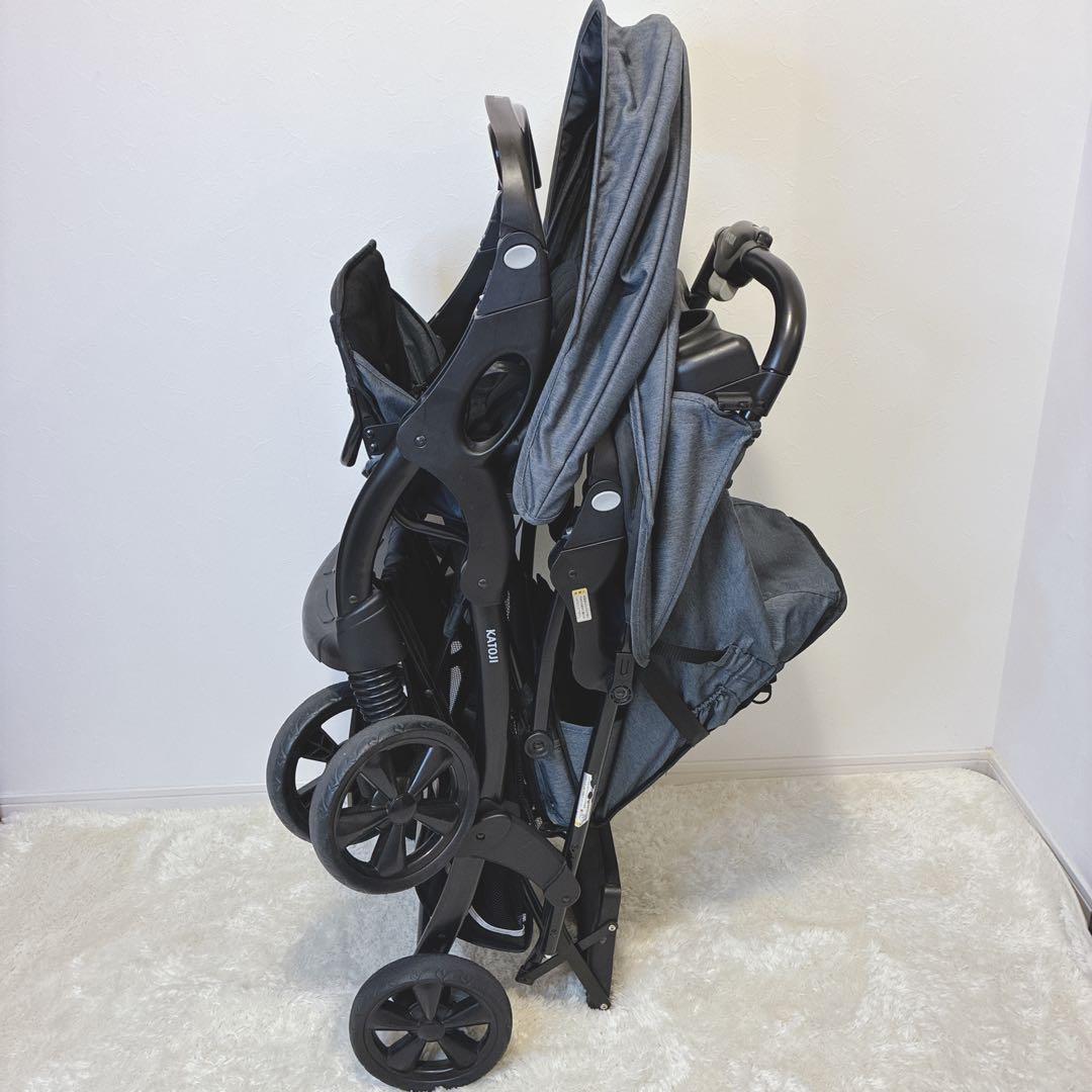 【美品】KATOJI カトージ 二人乗り ベビーカー 二人でゴーDX 二人乗り