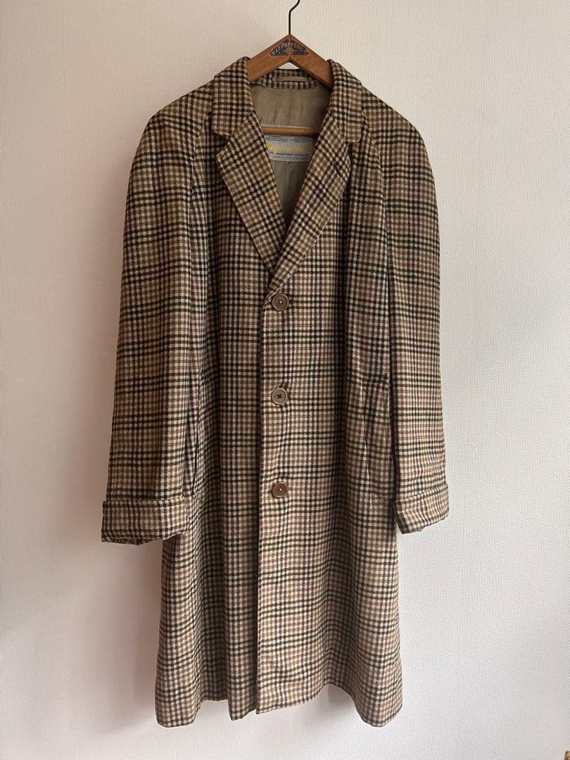 40s50s アクアスキュータム　織柄　ウールコート