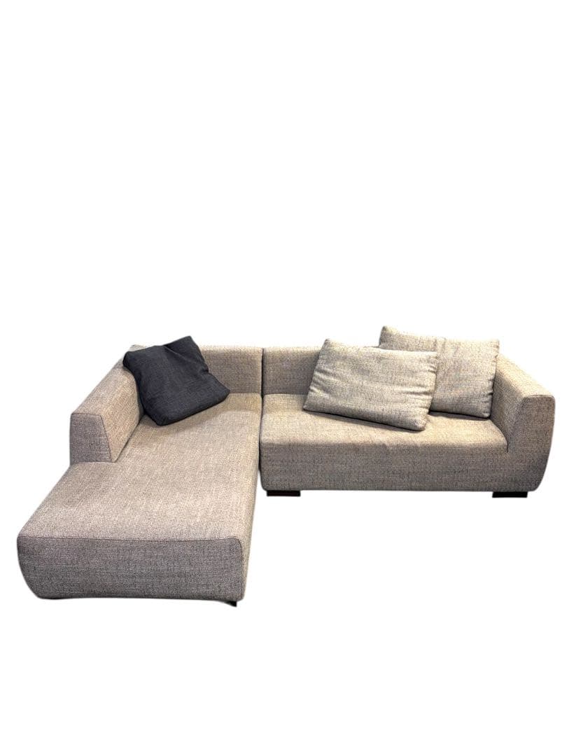 カバーリング式　ファブリック2Pソファ　クッション2個付き