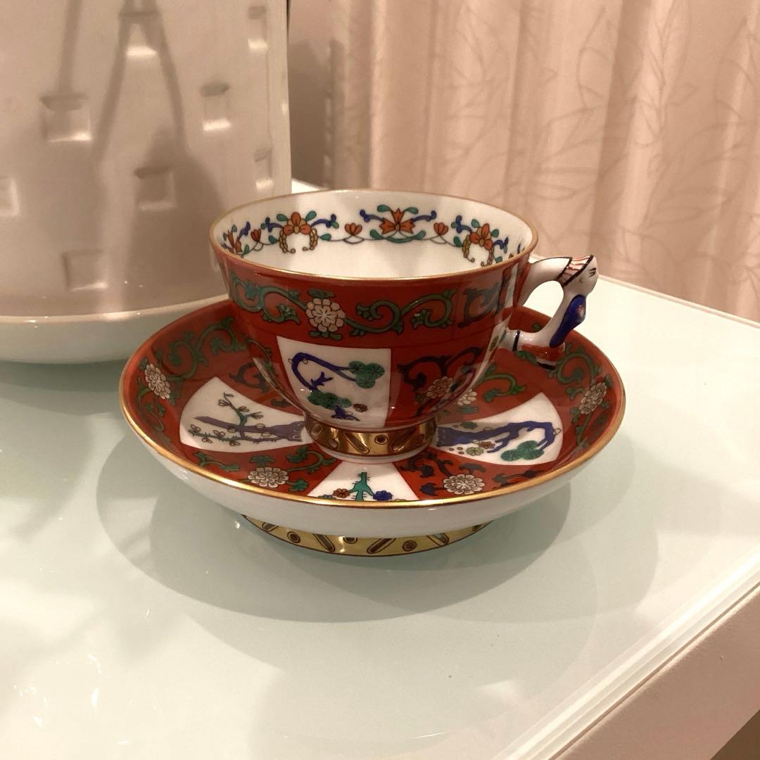 ヘレンド (HEREND) シノワズリ ゲデレ 西安の赤　カップ＆ソーサー