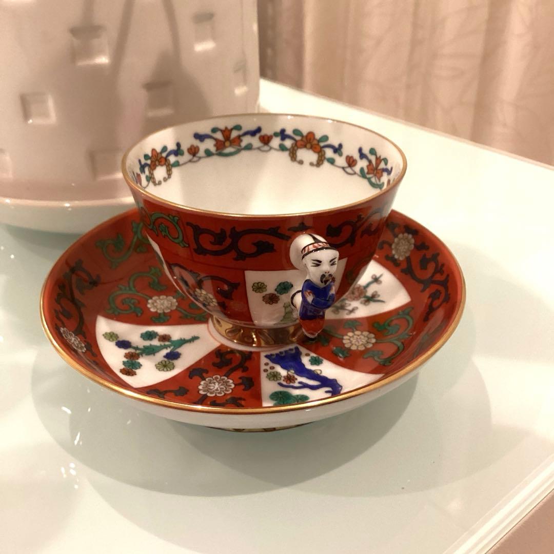 ヘレンド (HEREND) シノワズリ ゲデレ 西安の赤　カップ＆ソーサー