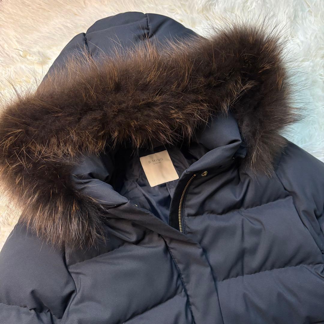 未使用級✨B:MING by BEAMS 河田ダウン ロングファー コート M