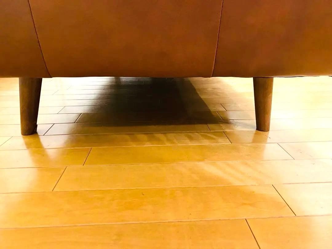 ✨引越し整理品✨【ウニコ】MOLN レザーソファー 3人掛け ダークブラウン