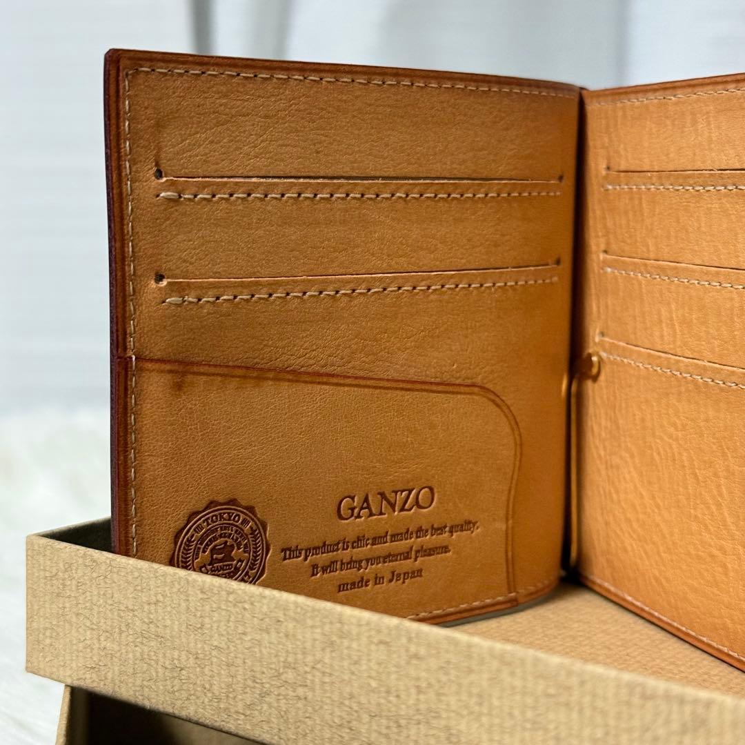 ⭐️美品⭐️　GANZO　ガンゾ　シンブライドル　マネークリップ　ブラウン