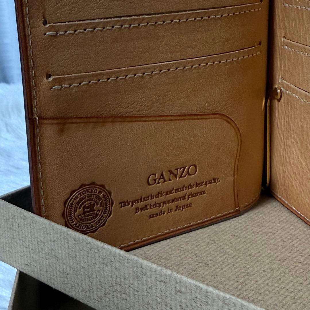 ⭐️美品⭐️　GANZO　ガンゾ　シンブライドル　マネークリップ　ブラウン