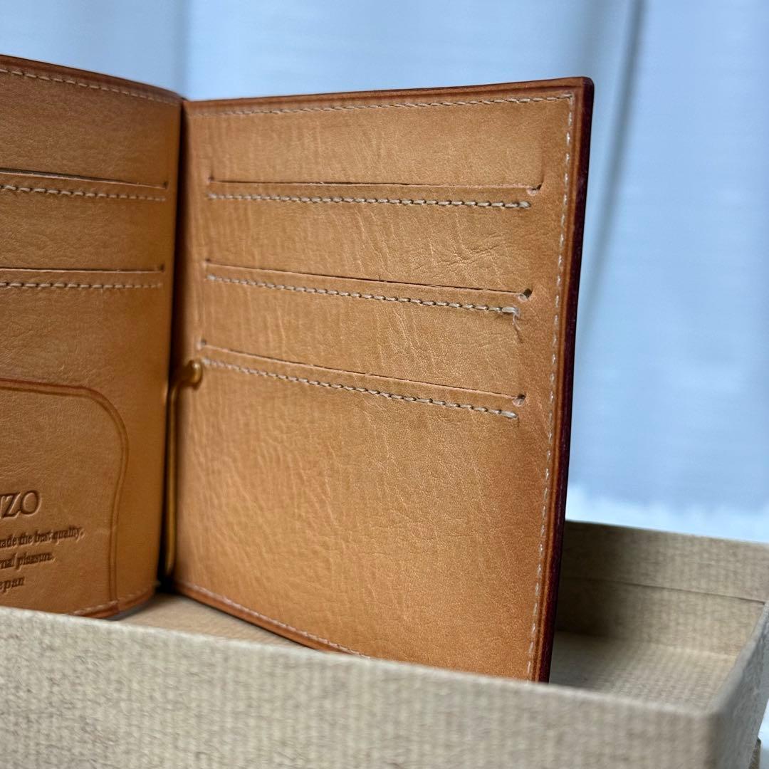 ⭐️美品⭐️　GANZO　ガンゾ　シンブライドル　マネークリップ　ブラウン