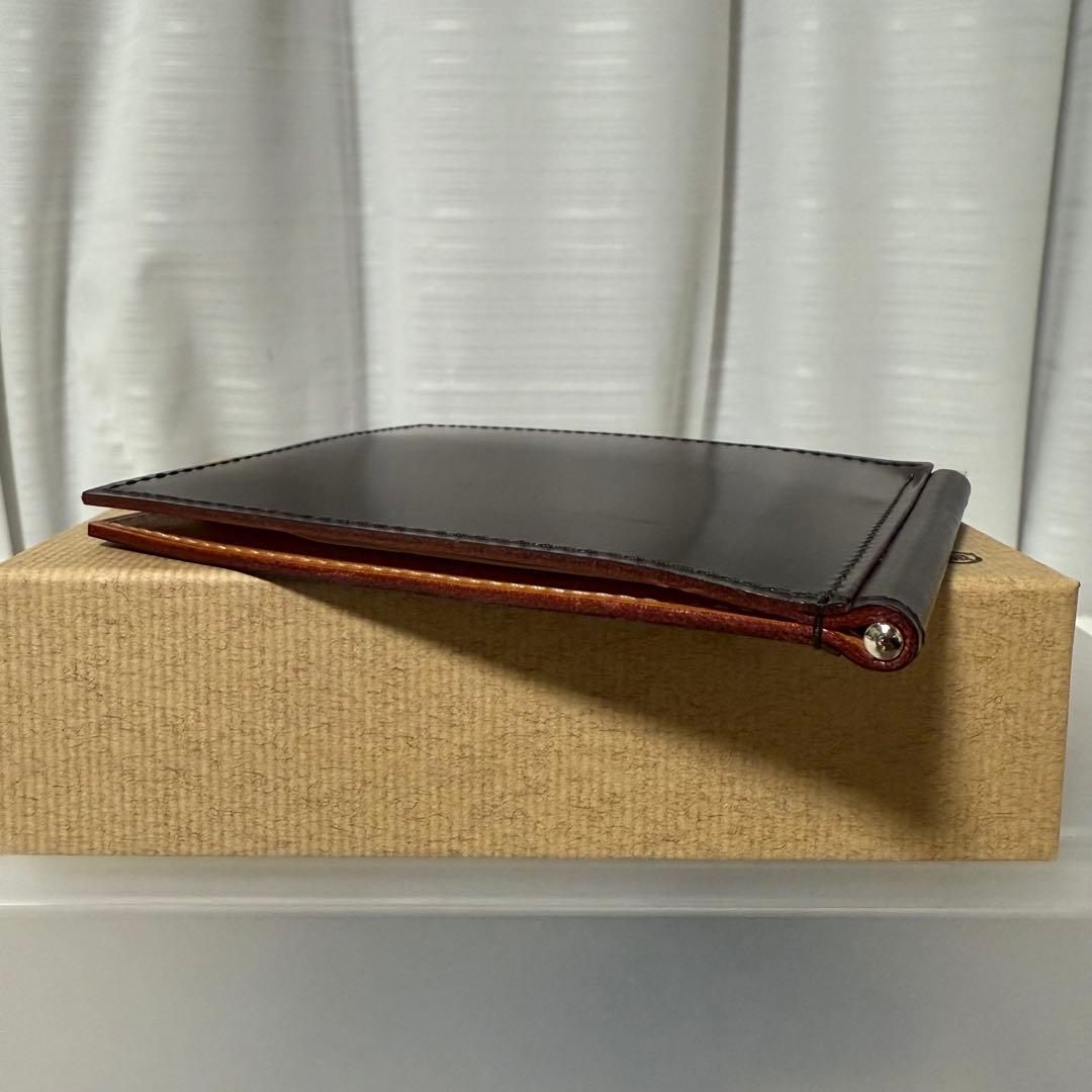 ⭐️美品⭐️　GANZO　ガンゾ　シンブライドル　マネークリップ　ブラウン