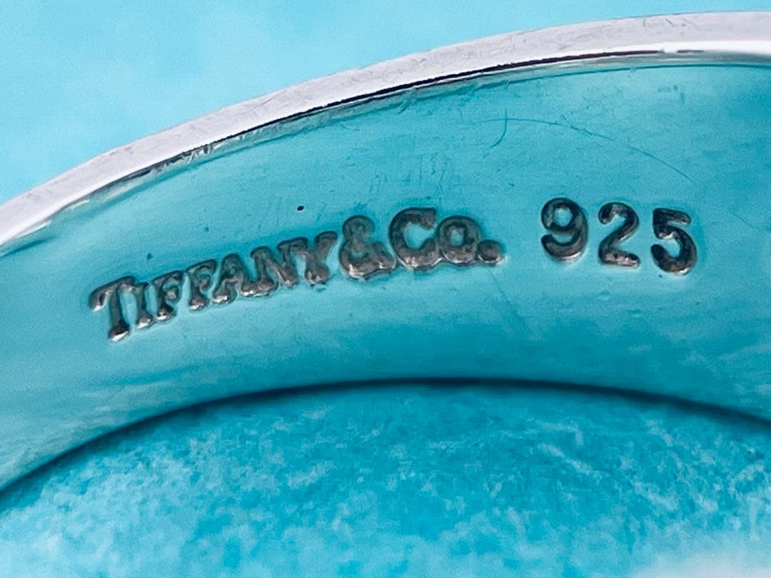 h924美品　ティファニー　トリプル　ラビングハート　リング　925約11.5号