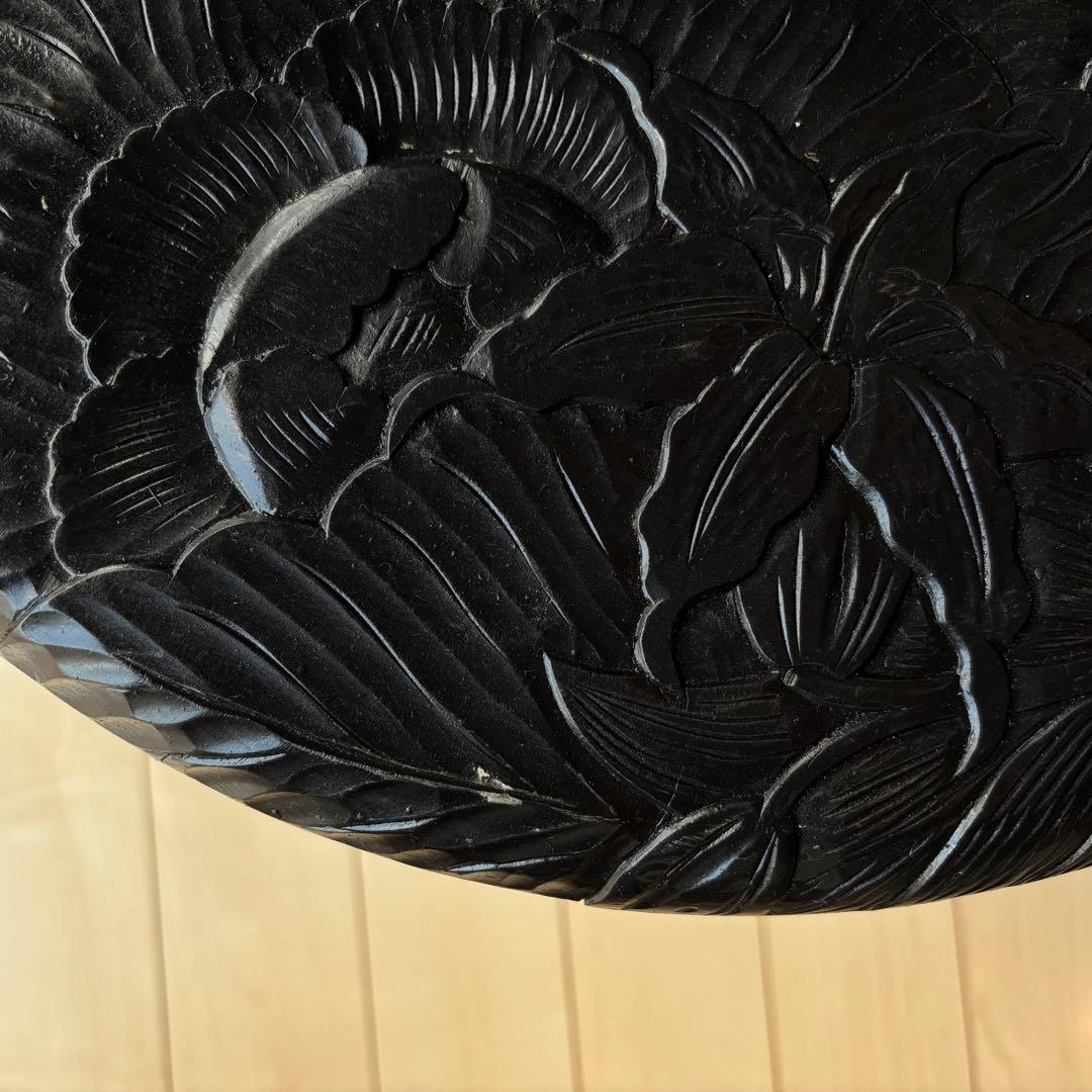 日光彫 丸テーブル サイドテーブル ミニテーブル 伝統工芸