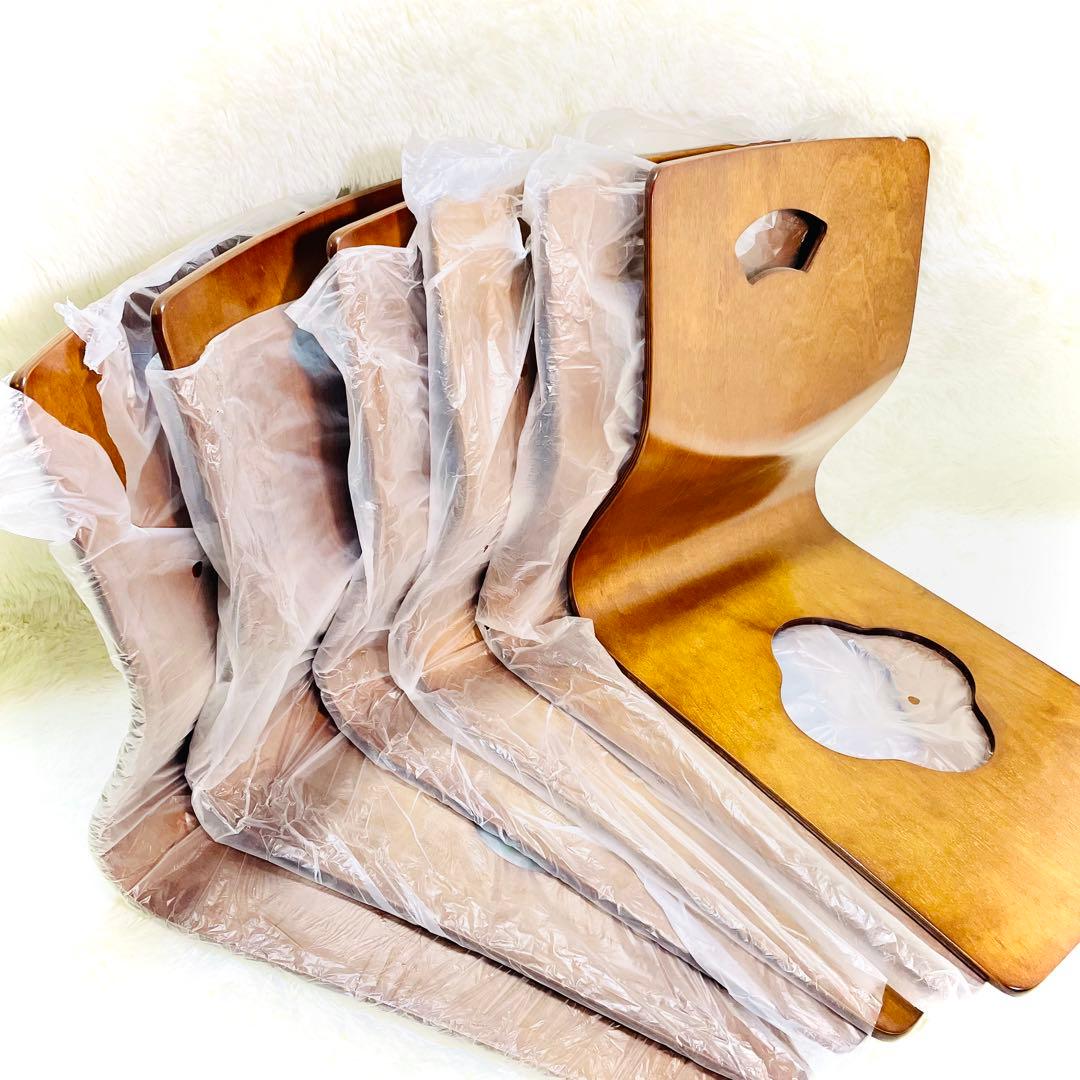 未使用品　光製作所　曲木座椅子　6脚セット　曲げ木　和室　旅館　和モダン　ケヤキ