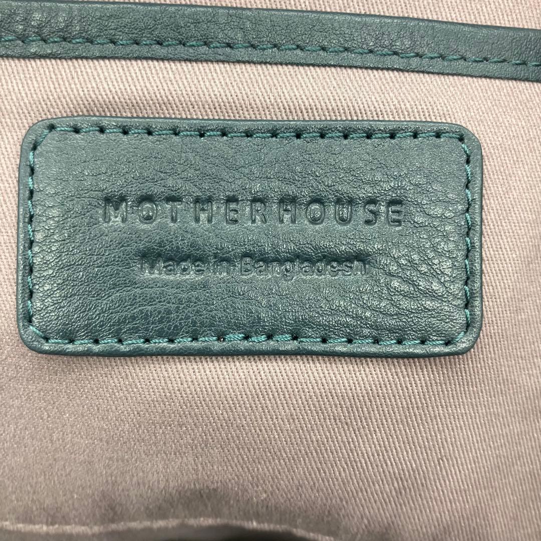 ⭐️極美品⭐️ マザーハウス カゼマトウ ボディバッグ シボ革 グリーニッシュブルー