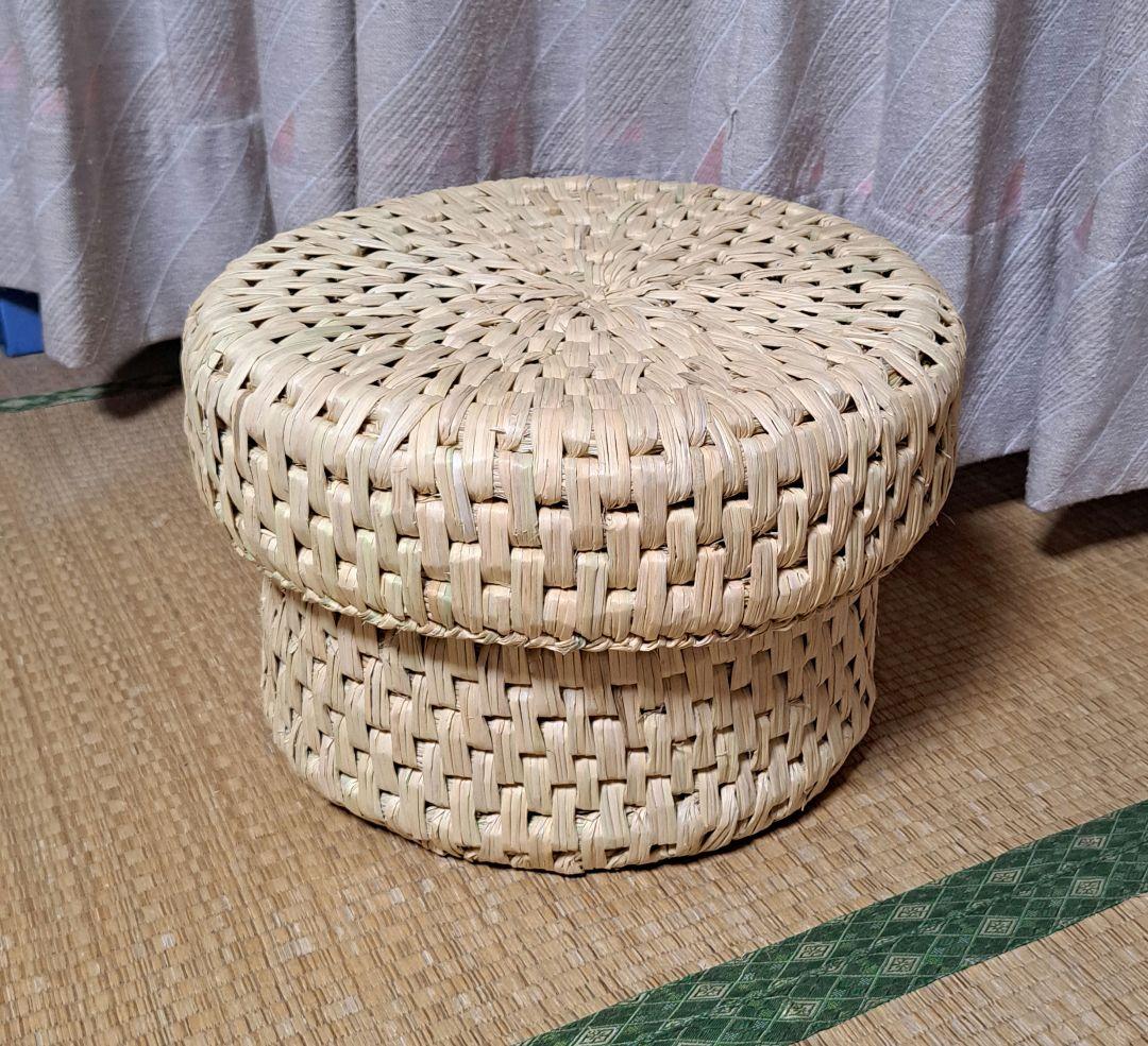 unknow　藁いずみ(稲わら製品)、飯櫃入れaサイズ