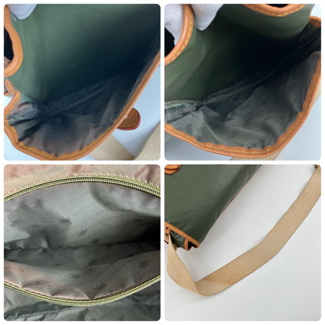 【良品✨】ハンティングワールド メッセンジャーバッグ ショルダー バチュークロス