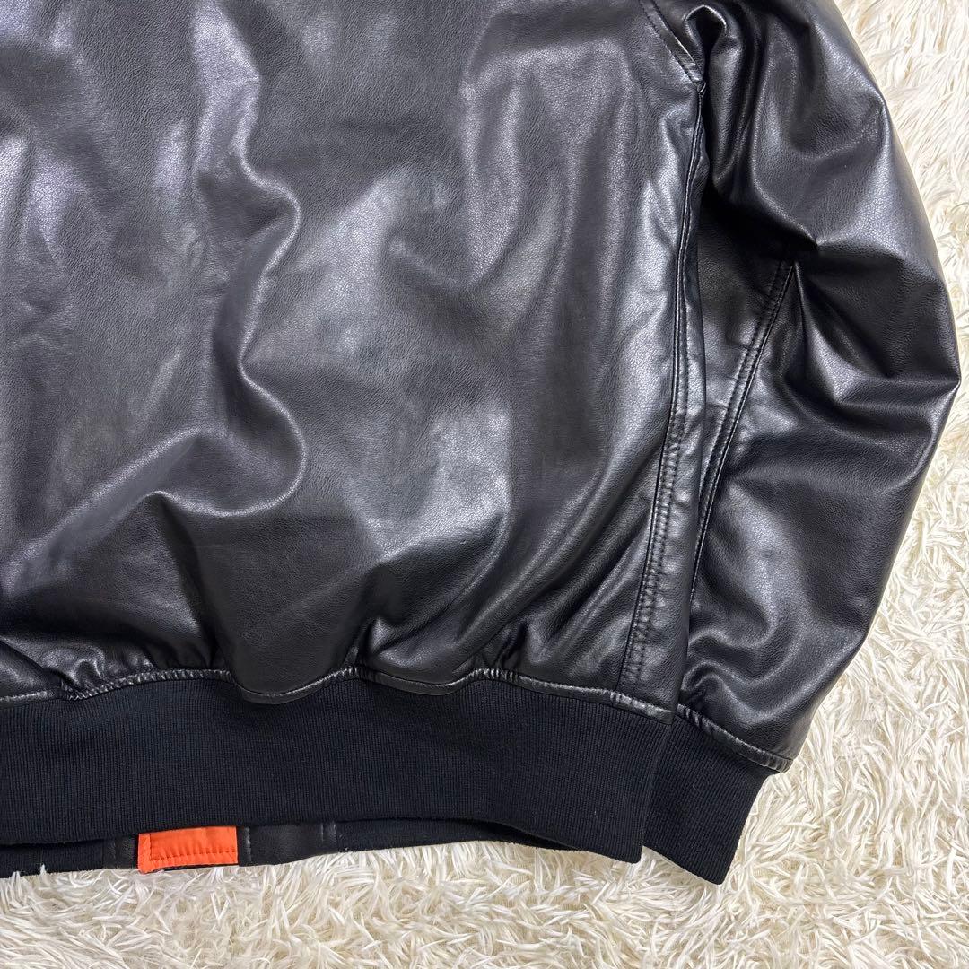 ✨美品✨ 希少XL アルファ MA-1 合皮レザージャケット ALPHA