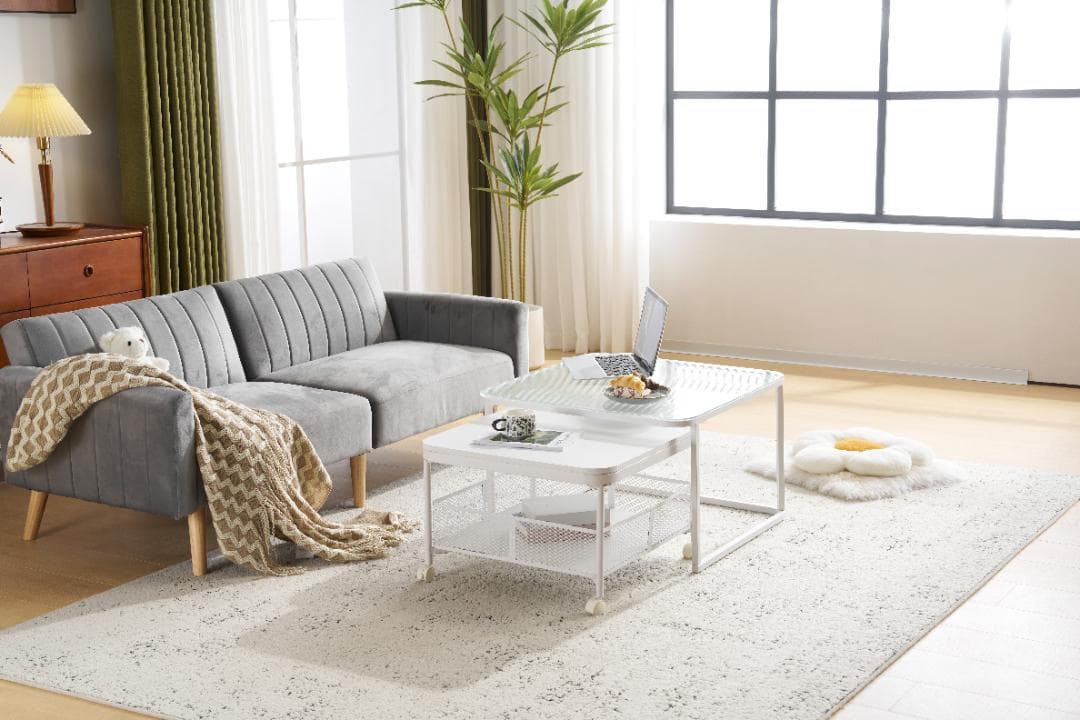 新品2点セット❣ ガラステーブル センターテーブル ガラス天板 リビングテーブル