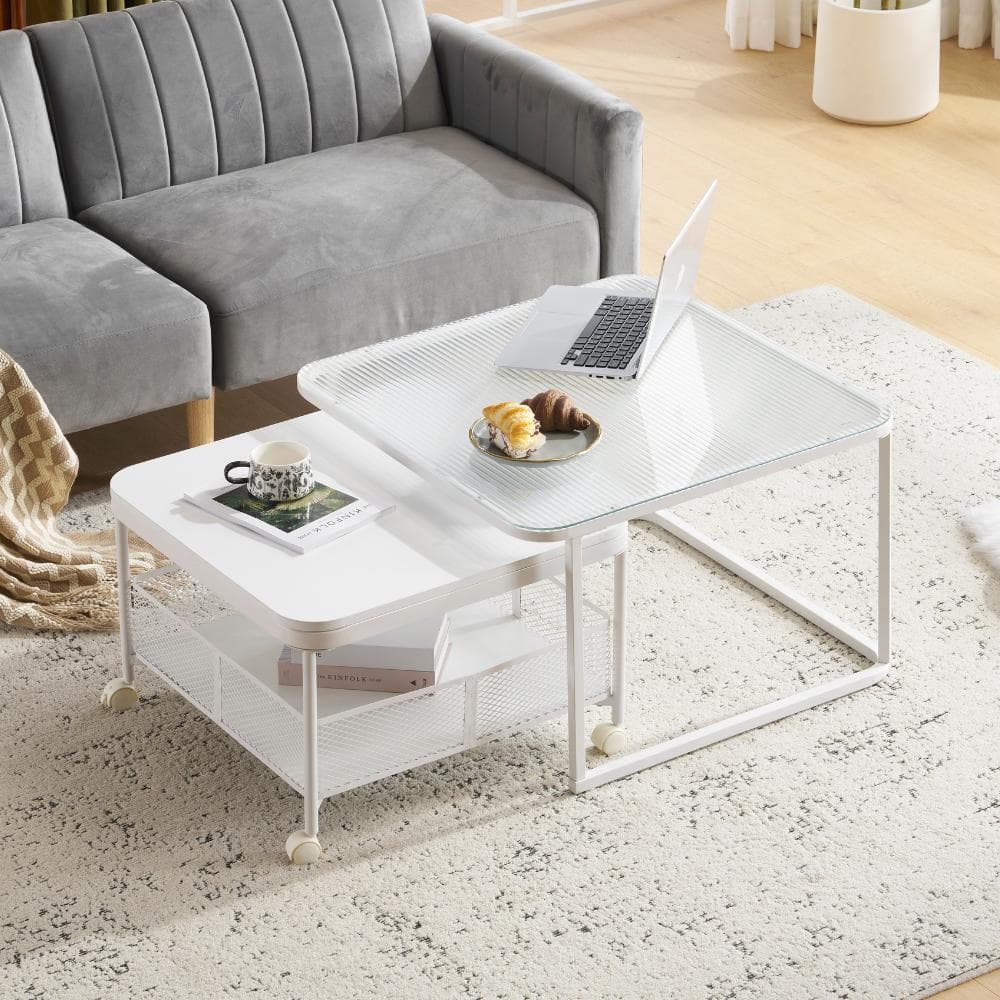 新品2点セット❣ ガラステーブル センターテーブル ガラス天板 リビングテーブル