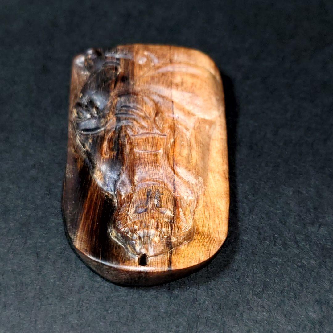 最高品質 天然沈香 彫物 観音細工 約9.1g ネックレストップ 香木