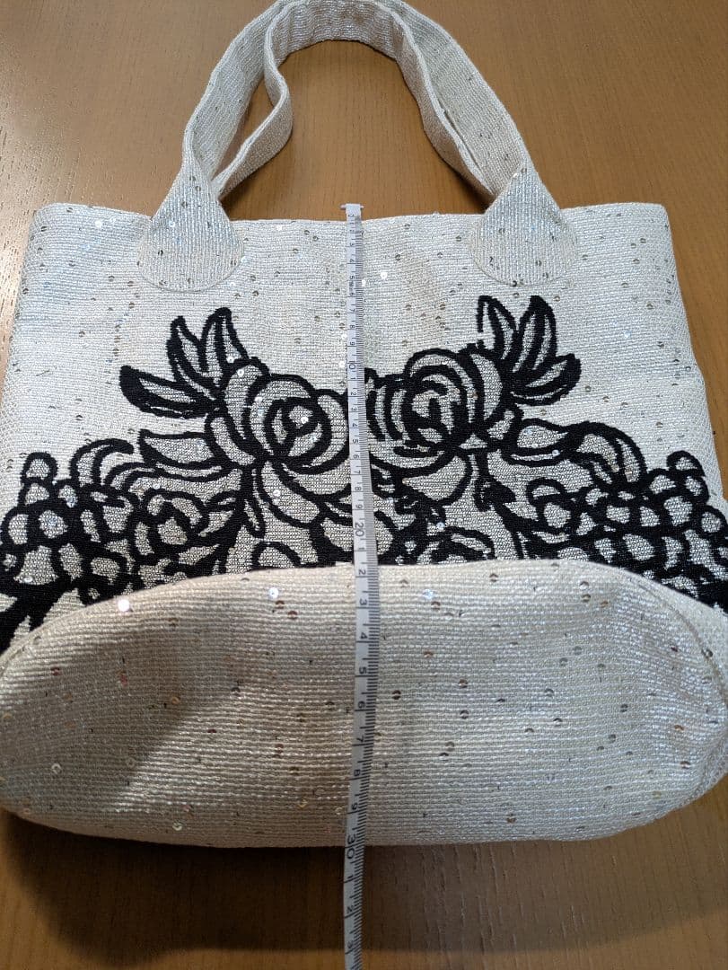花柄刺繍トートバッグ