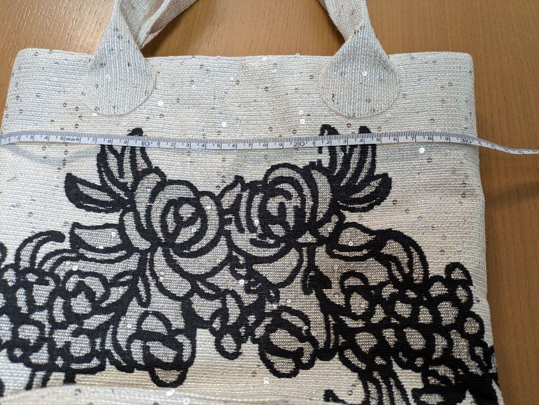 花柄刺繍トートバッグ
