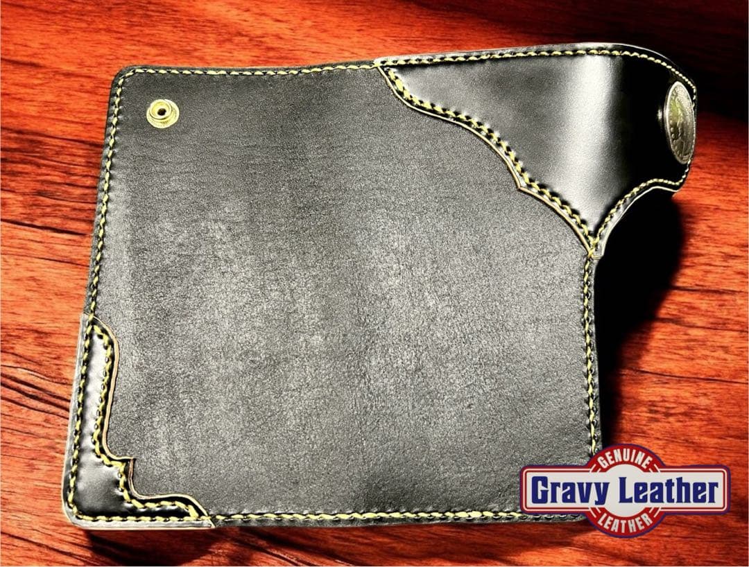 ナ*2様 Gravy Leather コードバン ロングウォレット フラットヘッ