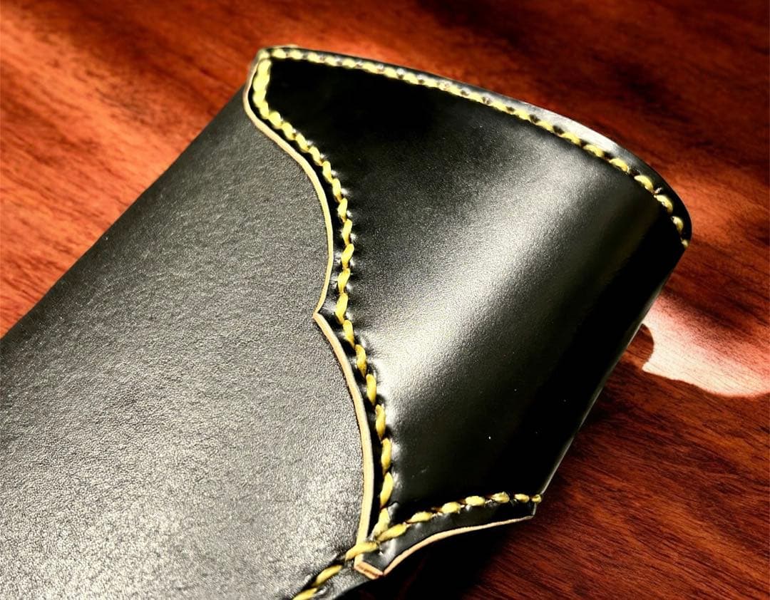 ナ*2様 Gravy Leather コードバン ロングウォレット フラットヘッ