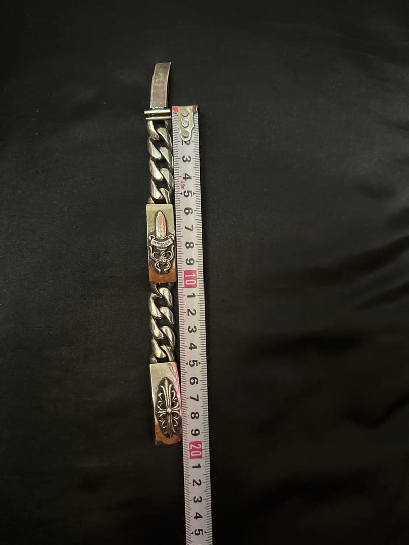 ★リンカン購入証明書付き★クロムハーツダブルIDブレスレット　フローラルクロス