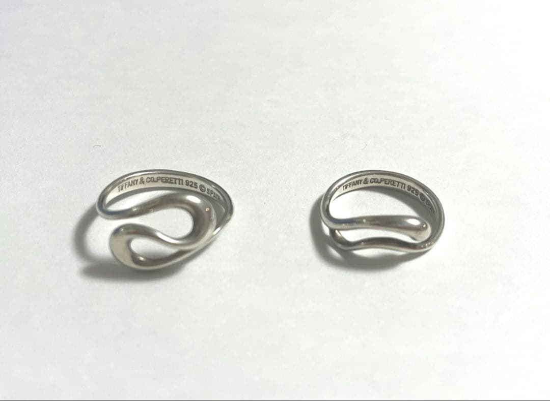 TIFFANY&Co. シルバー925 リング 2点セット ウェーブ