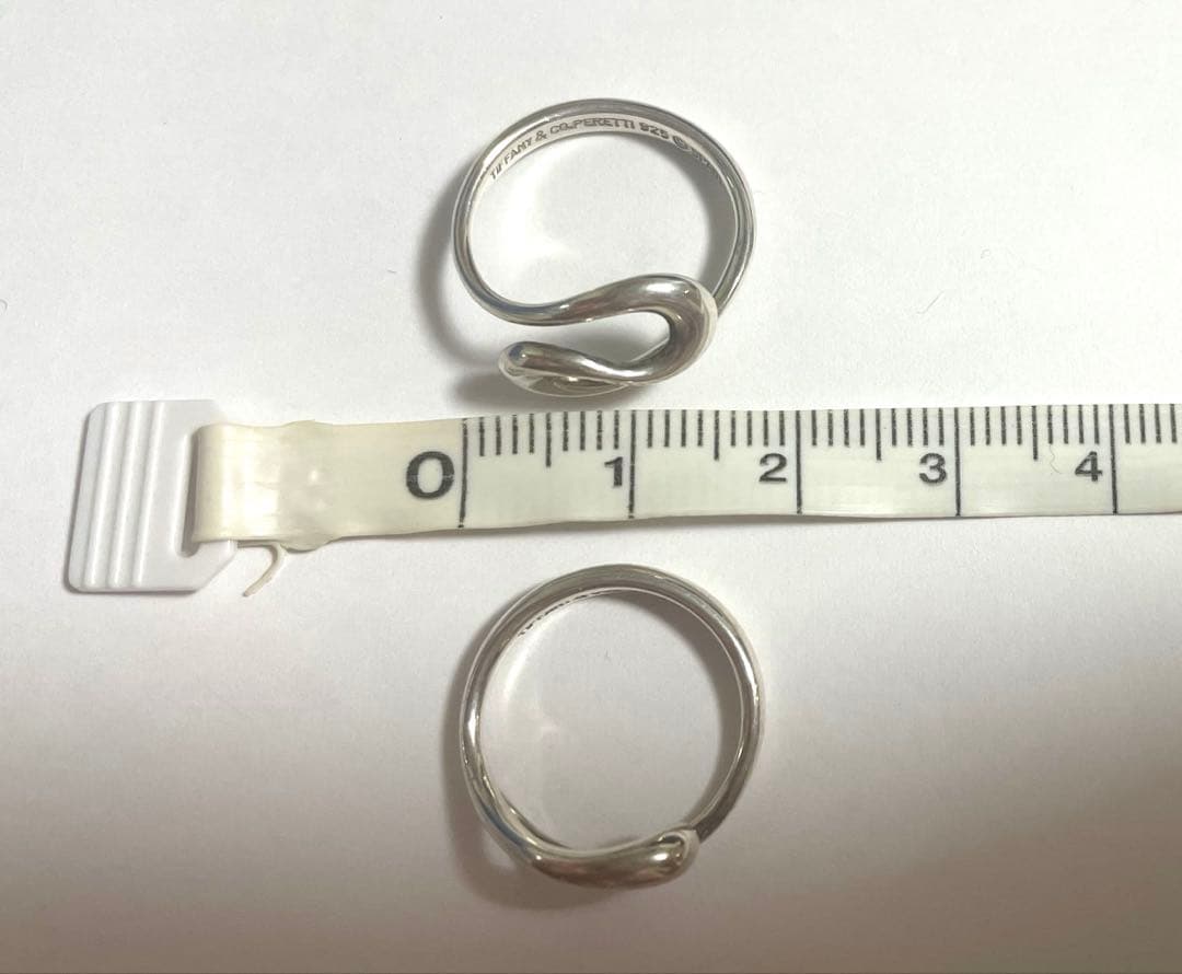 TIFFANY&Co. シルバー925 リング 2点セット ウェーブ