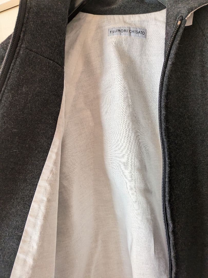 TSUMORI CHISATO ダークグレー ジャケットセーラ衿裏地綿
