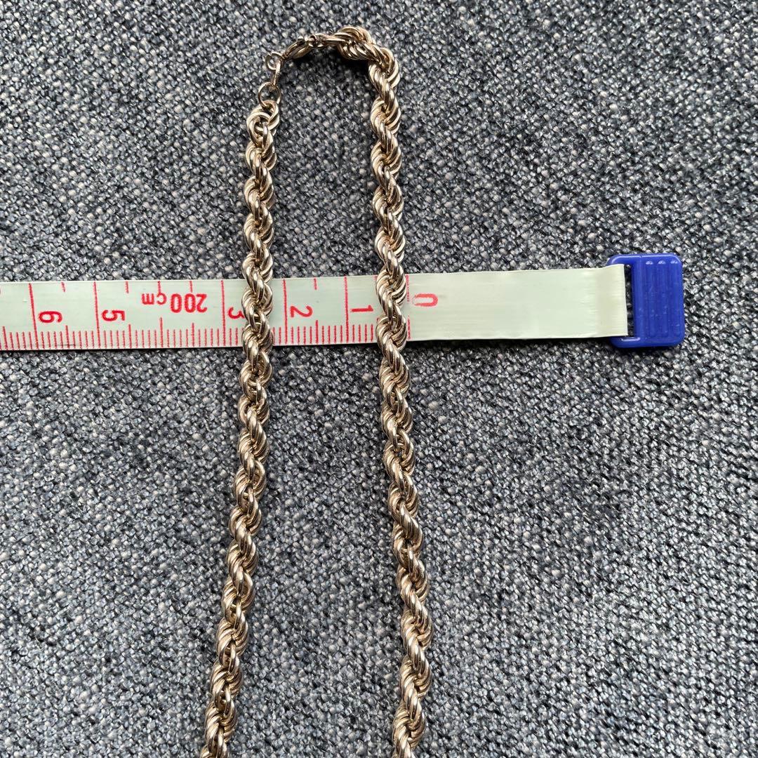 シルバー925 ロープチェーン ヴィンテージ 46cm 幅5mm