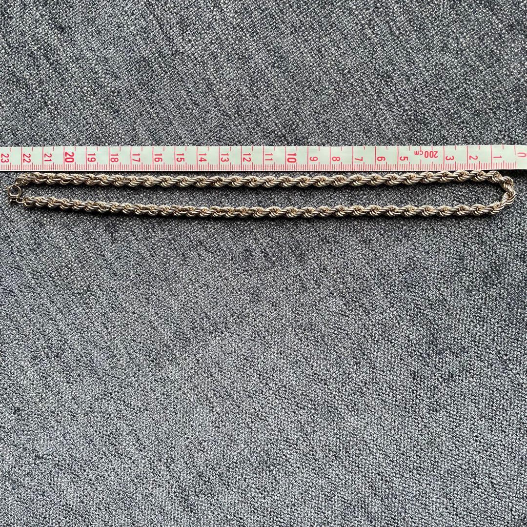 シルバー925 ロープチェーン ヴィンテージ 46cm 幅5mm