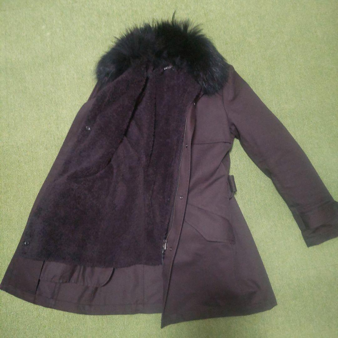 5351 POUR LES HOMMES ファー・ボア付きコート