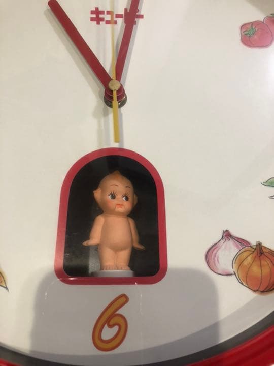 おまけ付き‼️ キューピー　壁掛け時計　希少