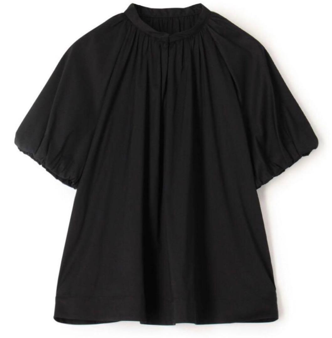 美品　トゥモローランド　ストレッチブラウス　黒　ふんわり袖　半袖　きれいめ