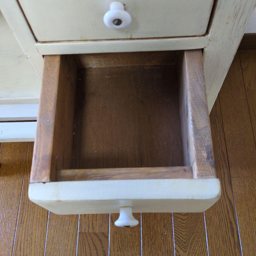 最終価格‼️木製キッチンワゴン ホワイトとブラウン/カントリー/シャビー