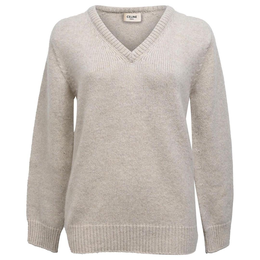 セリーヌ　カシミヤ100%レディースセーター　 ベージュ