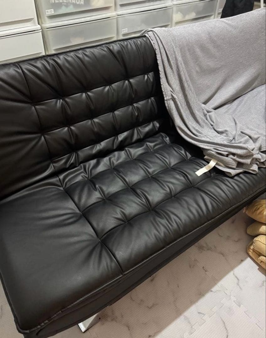 【花雪】ニトリ Nシールド ロック ソファーベッド 3人掛け L字