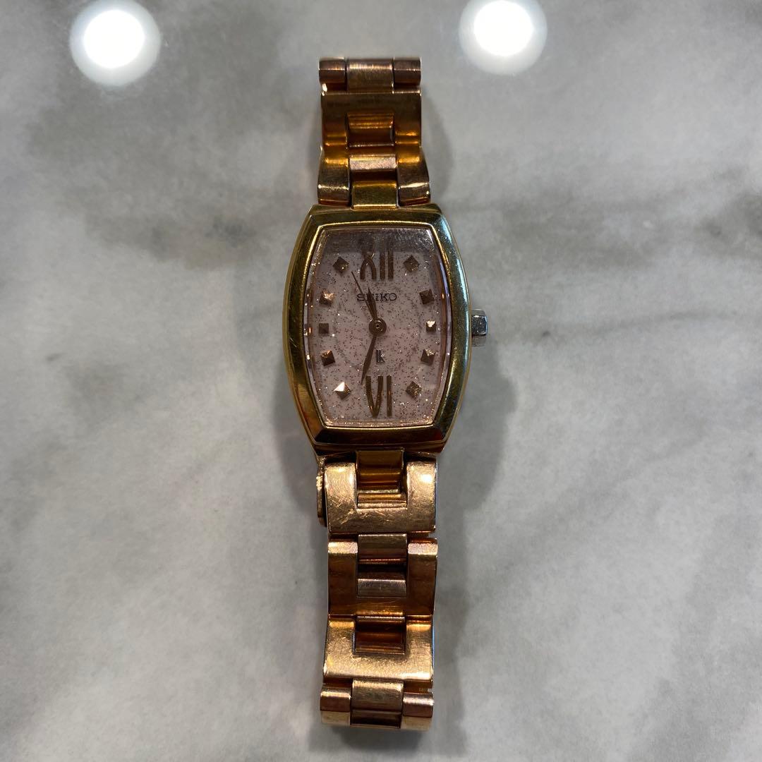 【SEIKO】ルキア ピンクゴールド ソーラー電池 アナログ時計