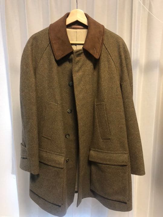 HACKETT LONDON ロングコート　オールウール　襟付き　オーバーサイズ