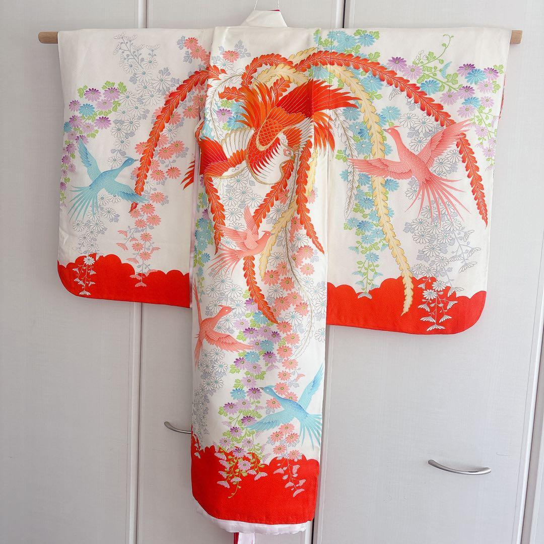 七五三　3歳　アンティーク　着物　被布　セット　草履　長襦袢　女の子　子供着物