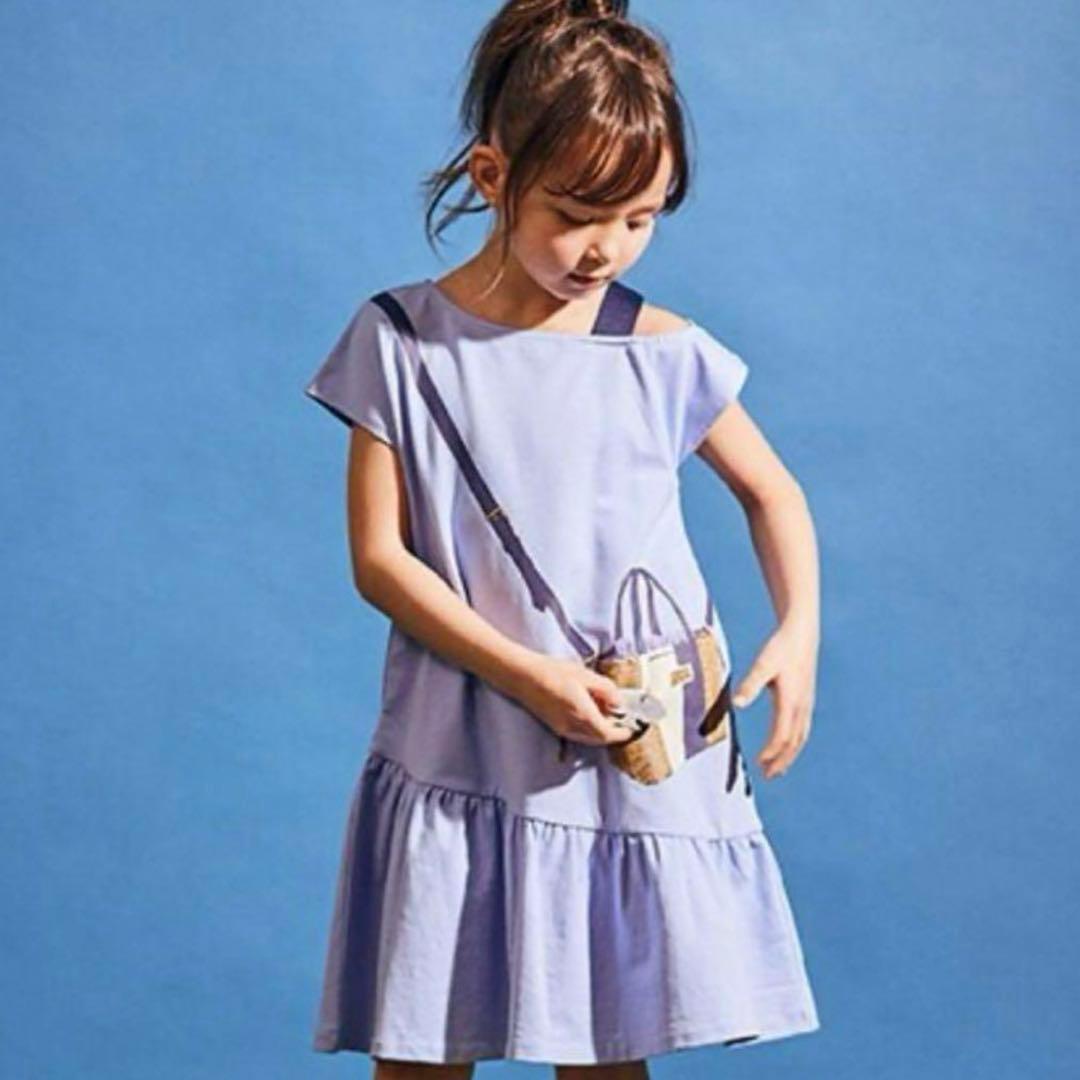 新品　ケイトスペード　トドラー トロンプルイユウィッカークロスボディワンピース