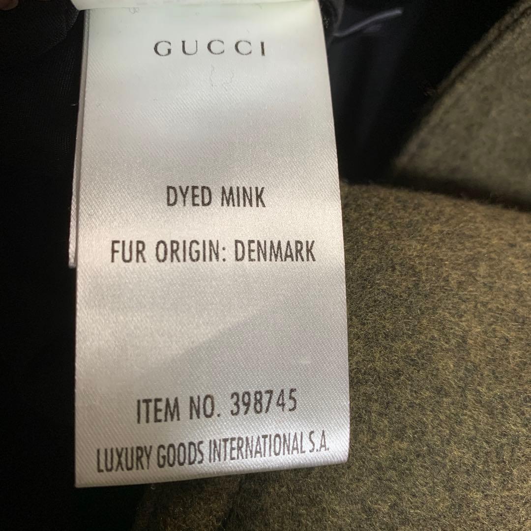 タグ付GUCCI グッチ　ウール　コート　ミンク　ミケーレ